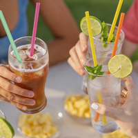 Pailles à boire en plastique de couleurs personnalisées, pailles jetables en blé pour boissons, nouveauté pour hôtels, mariages, Noël