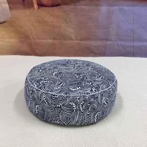 Coussin <span class=keywords><strong>de</strong></span> <span class=keywords><strong>yoga</strong></span> et <span class=keywords><strong>de</strong></span> méditation personnalisé en polyester/coton écologique, housse amovible lavable antibactérienne, forme ronde - Product Image 2