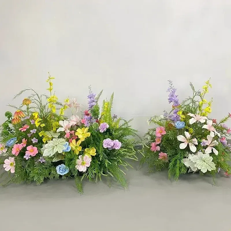 Handmade Mixed Cosmos, Delphinium & Rose Arrangement for Spring Wedding ...