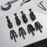 Huoshen Nouveau Kit d'Assortiment de Fixations Universelles Noires en Plastique pour Calandre de Voiture et Pare-chocs, avec Pinces à Griffe Élastiques de Type V
