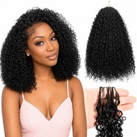 Extensions de cheveux au crochet sans nœuds pré-séparées en gros, bouclées crépues, 100 % cheveux humains réutilisables pour revendeurs