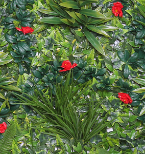 Mur de gazon artificiel extérieur décoratif de style <span class=keywords><strong>3D</strong></span> avec fleurs en plastique mur vert mousse de verre pour mariages espaces intérieurs - Product Image 6