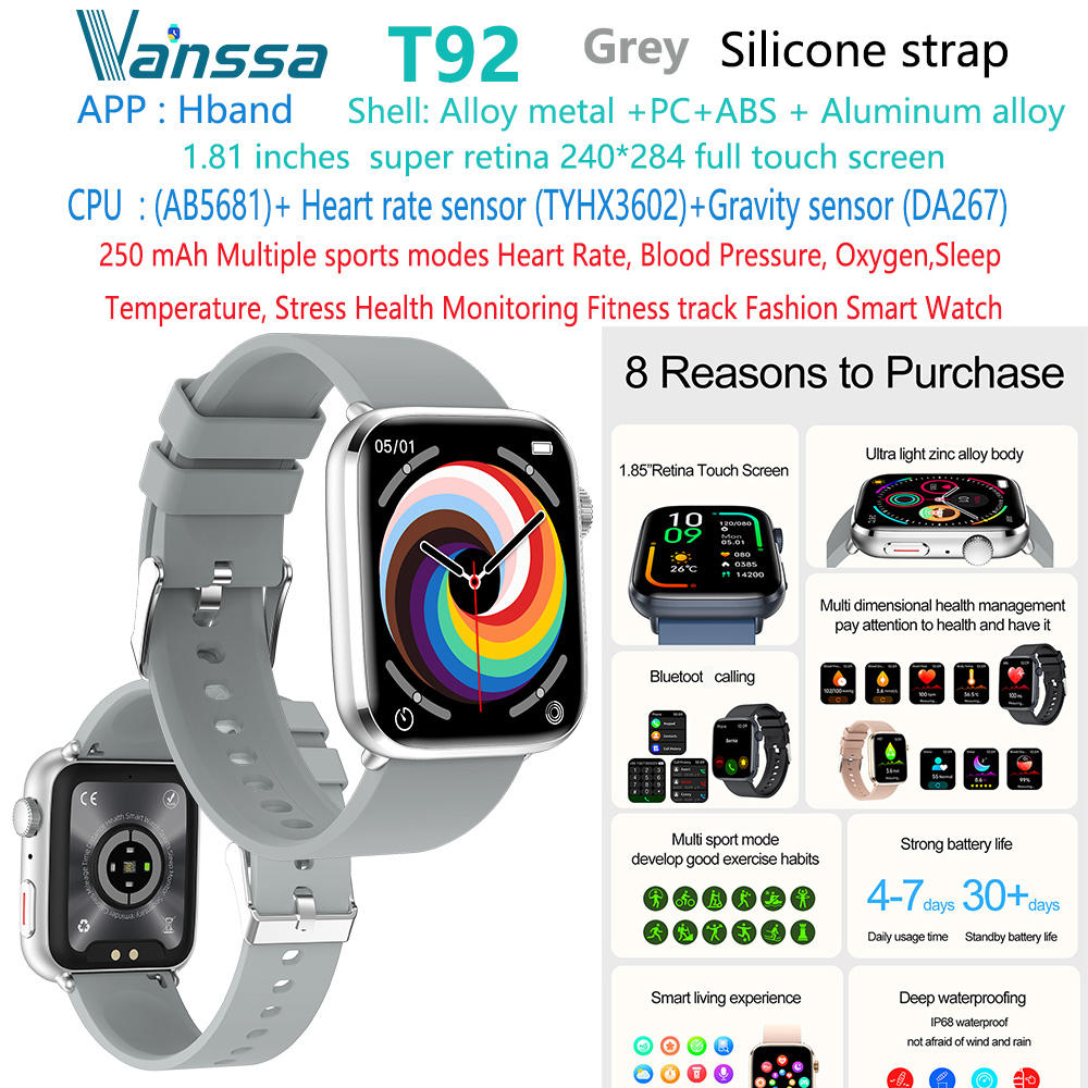 T92-sport-fitness-tracker-smart-watch Plata