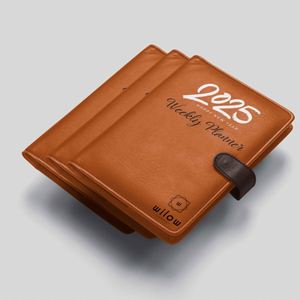 Cuaderno de Tapa Dura Estilo Oficina, Organizador Diario 2025 Personalizado, Encuadernado con Hilo, Cuero PU A5, 80 Gsm, Venta al Por Mayor - Product Image 2