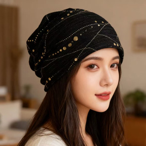 Chapeau beanie fin en polyester Yihaoyi pour le printemps et l'automne, doublure en coton respirant, <span class=keywords><strong>bonnet</strong></span> de maternité pour dormir, climatisation, pour femmes - Product Image 3