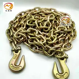 China Manufacturer 3/8" X20ft G70 Chain Yellow Galvanized Tow Truck Chains Alloy Steel Chain