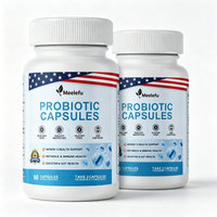 Capsules de probiotiques sur mesure, marque privée, contenu testé, complexe probiotique, complément pour le bien-être digestif, usine OEM