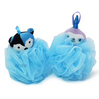 Écologique doux maille bébé corps bain dessin animé éponge lumière 50g luffa éponge douche bouffée pour enfants nettoyage