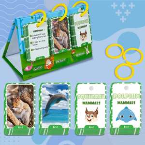 69 Tarjetas de Aprendizaje de Animales Realistas para la Educación Temprana, Interacción Padres-Hijos, Cuadernos de Actividades - Product Image 5