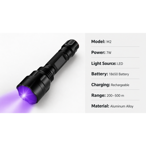 <span class=keywords><strong>Linterna</strong></span> UV LED Industrial <span class=keywords><strong>Alonefire</strong></span> C8 de 365nm, Detector de Orina de Mascotas e Insectos, Recargable por USB, de Aluminio, Resistente al Agua IP65 - Product Image 2