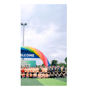 Arco Inflable Arcoíris para Team Building con Impresión UV, Bomba de Aire Eléctrica, Más de 12 pies, para Exteriores, Estilo de Vida, Thuy Linh - Product Image 1