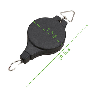 Panier <span class=keywords><strong>suspendu</strong></span> rétractable <span class=keywords><strong>de</strong></span> 20 à 90 cm, poulie <span class=keywords><strong>de</strong></span> suspension, <span class=keywords><strong>pot</strong></span> <span class=keywords><strong>de</strong></span> fleurs <span class=keywords><strong>de</strong></span> jardin, mangeoires à oiseaux, serre, intérieur, extérieur, crochet <span class=keywords><strong>de</strong></span> bassin - Product Image 3