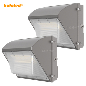Projecteur LED industriel mural de sécurité extérieur 60W 100W 120W pour éclairage public, parkings, entrepôts et granges - Stock US - Product Image 1