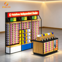 Présentoir et armoire autoportants modernes à LED pour téléphones portables - Montage facile et portable pour les magasins de détail