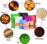 Sachet Doypack thermoscellable avec fenêtre, imprimé sur mesure, en Mylar de qualité alimentaire, avec doublure VMPET, pour aliments et noix