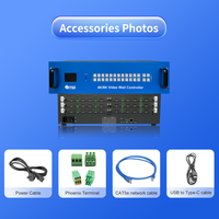 Pengontrol Video Wall 4K60 12 Input 12 Output Mendukung Kontrol Web RS-232 1X10 3X3 Video Wall untuk Layar Komersial dan Periklanan
