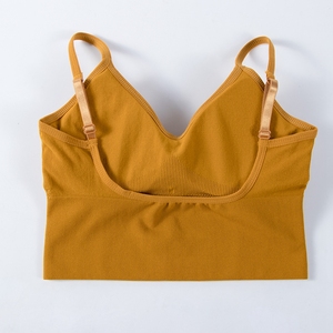 Top corto sin mangas para mujer, ropa interior sin costuras, Tops cortos, lencería Sexy íntima con camisola acolchada extraíble - Product Image 5