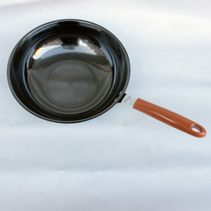 <span class=keywords><strong>Wok</strong></span> de Acero Inoxidable de Alta Calidad con Fondo Único y Perlas Decorativas, Capacidad de 3L, Mango de Plástico, Venta al por Mayor, Universal para Estufas de Gas y Batería - Product Image 3