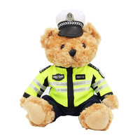 Peluche Ours Policier Motard de la Police, Cadeau en Gros, Dessin Animé Unisexe, Fabriqué en Chine, Rembourrage Polyester et Coton PP