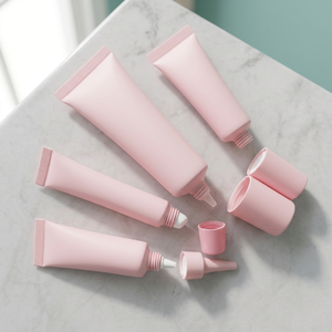Tube de brillant à lèvres personnalisé de haute qualité, conteneur cosmétique vide, emballage plastique transparent rose 10g 15g, tube souple 10 ml pour brillant à lèvres - Product Image 2