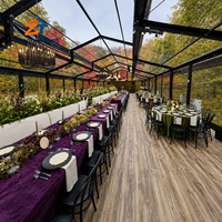 Tente Atrium Élégante pour Mariage, Fête, Événement Extérieur, Réception, Banquet, Cérémonie, Célébration – Grande Chapiteau à Parois Transparentes