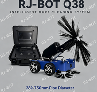 Robot de nettoyage de conduits d'air télécommandé RJ-BOT Q38 pour l'inspection des conduits de ventilation HVAC