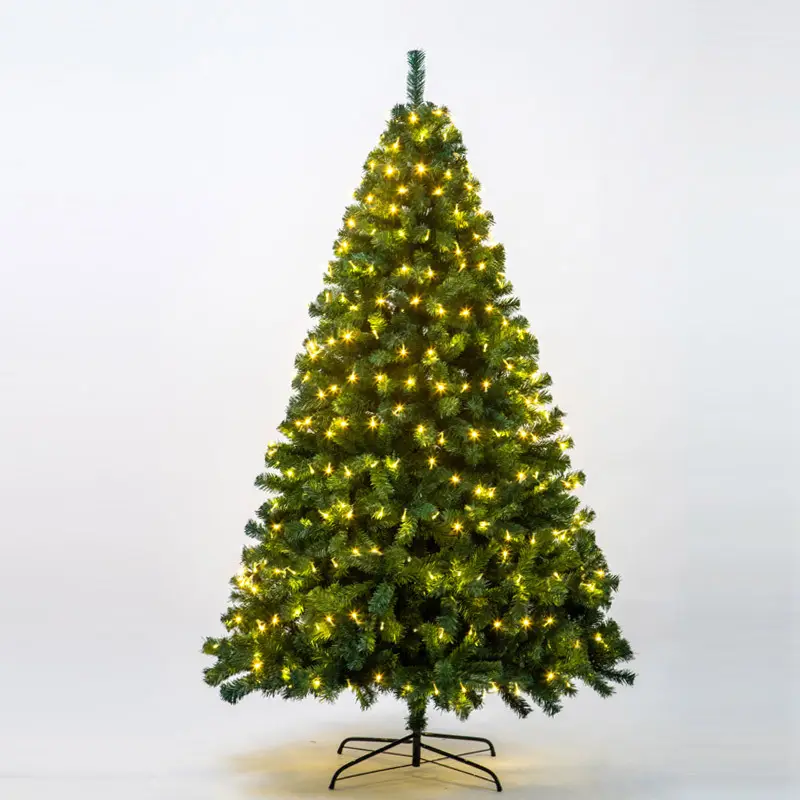 Simulación de decoraciones navideñas diseño de escena árbol de Navidad grande con decoración de paquete de luces