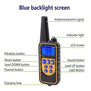 Amazon Collier anti-aboiement pour animaux de compagnie Collier en caoutchouc étanche rechargeable électrique anti-aboiement Collier de dressage pour chiens avec télécommande - Product Image 3