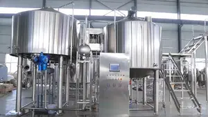 Tonsen 5000L New Beer Brewery Equipment 100L Capacity With Pump PLC Pressure Vessel For Alcohol Processing