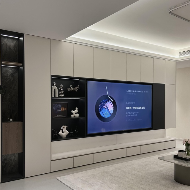 Smart Floating Tv Cabinet 65+-led Wall-mounted With Hidden Storage Space-saving Design Easy Assembly & Living Room & Bedroom Use