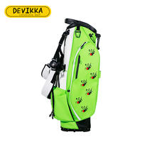 Devikka fabricante 9 "logotipo personalizado Golf Stand Bag PU cuero bolsas de golf para jóvenes
