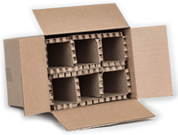 Inserts de protection ondulés d'emballage mobile d'expédition de vin de 6 bouteilles ondulées