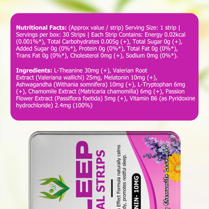 Nuevas Tiras Orales para Dormir, Calmantes, con Manzanilla y Lavanda, con L-Teanina, Mejoran la Calidad del Sueño - Product Image 2
