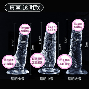 Crystal Transparent Dildo <b>TPE</b> Soft Waterproof Adult Toy For Female Masturbation - Product Image 3