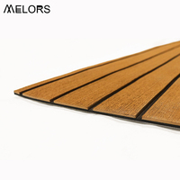 Revêtement de sol synthétique imperméable Melors en teck, matériau EVA, anti-UV, mousse, imitation feuille, pour pont de bateau, revêtement de sol en vinyle