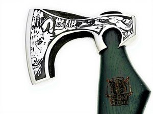 Hacha Vikinga Hecha a Mano de Grado Industrial, Forjada a Medida en Acero al Carbono con Mango de Madera para Camping, Bushcraft, Caza y Uso al Aire Libre - Product Image 4