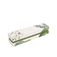 Boîte cadeau personnalisée avec couvercle et base à motif botanique, boîte cadeau rigide plate avec motif de feuilles, fabricant de boîtes cadeau pliables