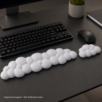 Tigerwings personnalisé Silicone nuage tapis de souris clavier Anti Silp ergonomique Gel repose-poignet ensemble avec mousse à mémoire