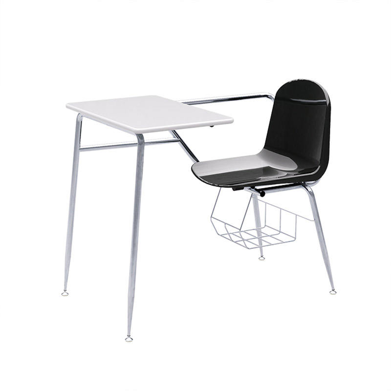 Guyana School Furniture Classic School Desk Chair Combo Classroom Arm Chair  With Writing Board Table
