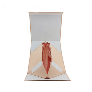 Caja de Regalo Plegable Magnética de Cartón Rosa de Lujo con Logotipo Personalizado y Cinta - Product Image 4