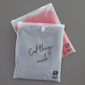 Plastic Frosted Zipper <strong>Bags</strong> with Your Own Logo Custom Matte <strong>Zip</strong> Lock <strong>Bag</strong> for Cosmetic Clothes Hair Packaging <strong>Tote</strong> <strong>Bag</strong> - Product Image 3