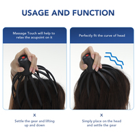 Masseur électrique pour la tête avec fonctions de peigne vibrant pour soulager les tensions musculaires et la fatigue du cuir chevelu, design élégant