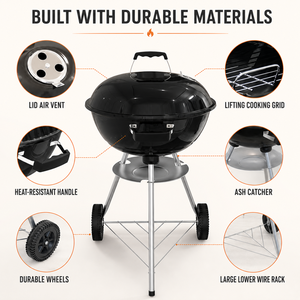 Parrilla de Carbón Esmaltada OEM para Barbacoa, 14-<span class=keywords><strong>22</strong></span> Pulgadas, Plataforma de 4 Tamaños, Rejilla con Nano Recubrimiento, Certificaciones CE ETL GS LFGB, Grado Premium, Venta al por Mayor Directa de Fábrica - Product Image 3