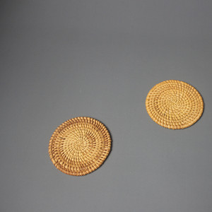 Bamboo Coasters Round Handmade Heat Insulating Mats Traditional Chinese Design Tea Ceremony Placemats - Product Image 3