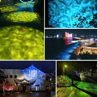 Projecteur LED DMX Gobo Nebula 200W en aluminium IP65 avec zoom, effet vague d'eau océanique, éclairage flottant pour extérieur