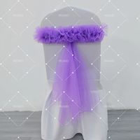 MUWEI Nœuds décoratifs en tulle pour dossier de chaise, pour housses de chaise de mariage et de fête, pour la décoration d'événements et de banquets
