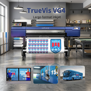 Roland TrueVis VG4-640 Large Format Eco Solvent Inkjet Printer Print And Cut Roll-To-Roll Textile <b>Printing</b> <b>Machine</b> - Product Image 1