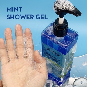 Gel de ducha orgánico de menta con logotipo personalizado, Gel de baño con fragancia Exfoliante para la piel, Limpieza Profunda, lavado corporal fresco de verano - Product Image 5