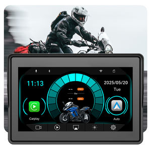 Caméra 5 pouces sans fil Carplay Android Auto moniteur étanche TPMS moto conduite Navigation - Product Image 1