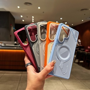 เคสโทรศัพท์แม่เหล็กแบบกันกระแทก รุ่น Advanced Matte Color Blocking สำหรับ Samsung S26 S24 S25 Ultra รองรับการชาร์จไร้สาย - Product Image 3